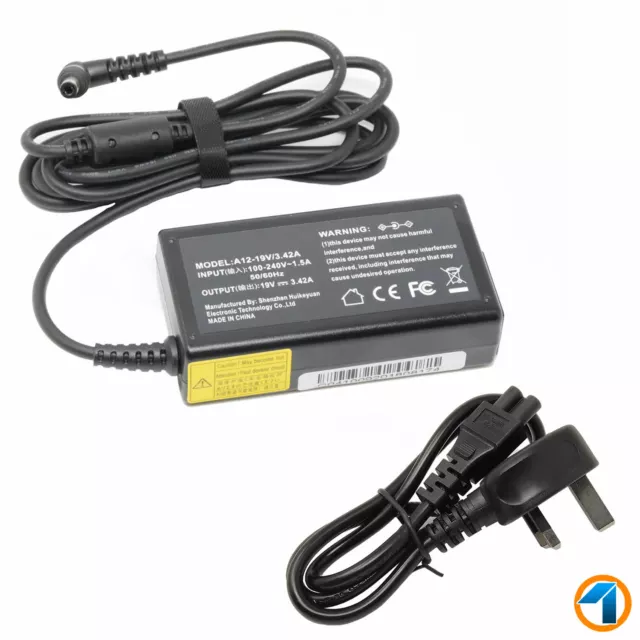 Pour Toshiba Tecra R950 Compatible Portable ca Adaptateur Chargeur 19V 3.42A 65W