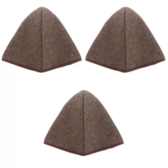 3 Pieces Chapeau De Sauna En Feutre Accessoires Positionner