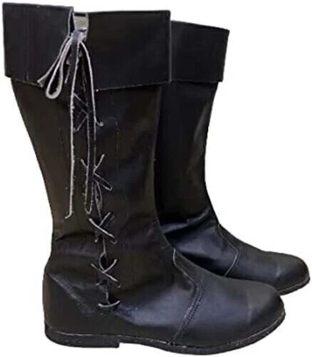 Bottes en cuir médiévales | Renaissance Viking Pirate Boot Bottes en cuir à...