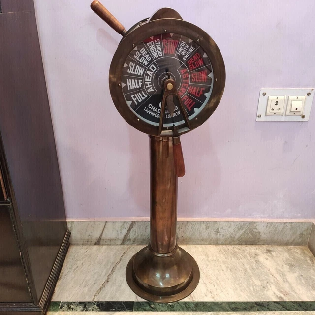 43'' Nautical Vintage Style Ship's Engine Brass working Telegraph For Decor