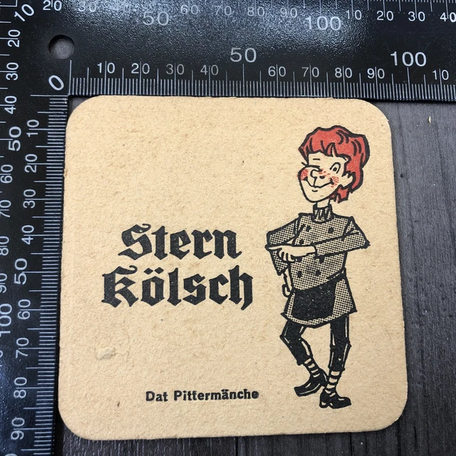 Authentic Vintage Cardboard Beer Mat Coasterstern Kolsch Beer German Rare