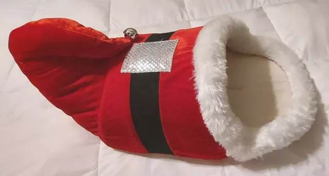 Christmas Dog Or Cat Pet Bed Santa Hat Red Super Soft Elf Shoe Small Pet Bed