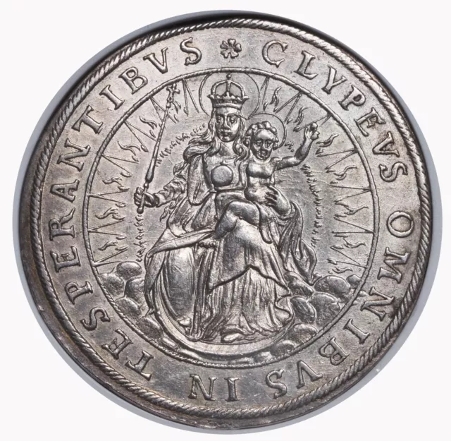 1625, Bavaria, Maximilian I. Silver "Madonna" Thaler Coin. Dav-6069! NGC AU+