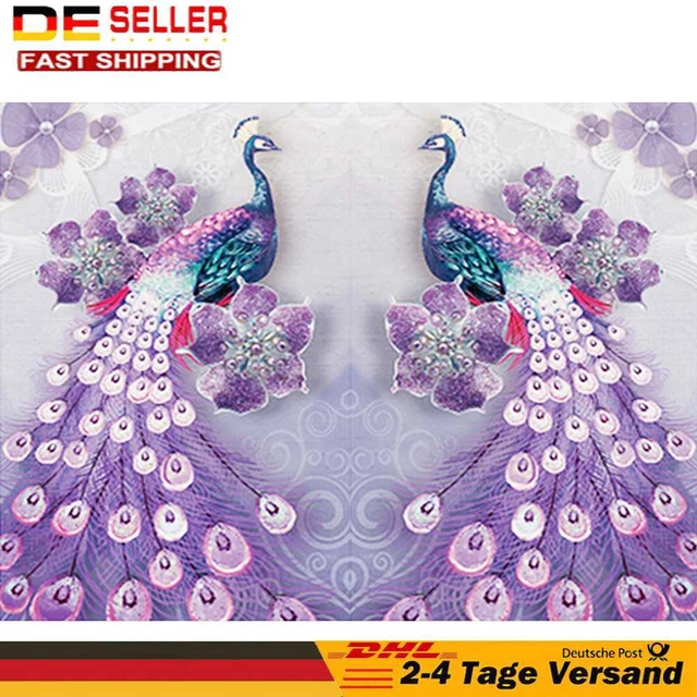 5D Special-shaped Diamond Painting Peacock Point Drill Handicraft Wall Gift