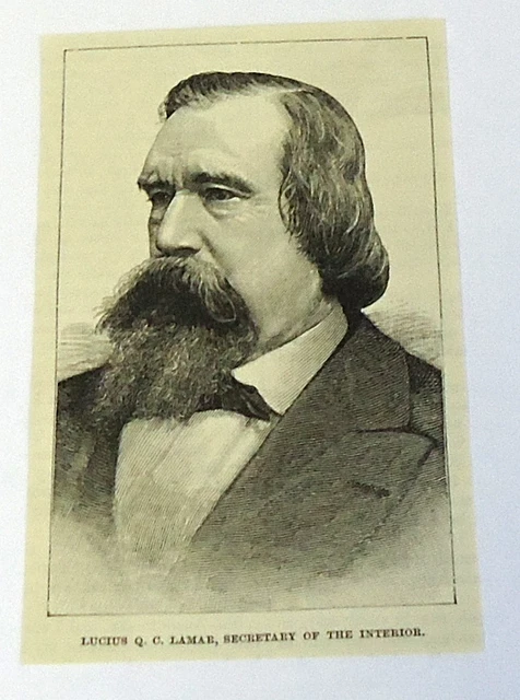 1885 Rivista Incisione ~ Lucius Q Circa Lamar, Segreteria Di Interno