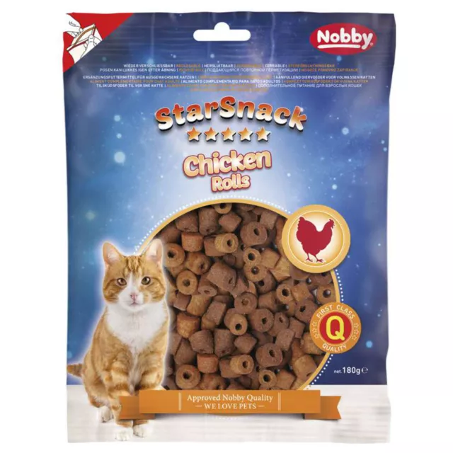 Nobby Starsnack Poulet Rolls 180 G, Snack pour Chats, Neuf