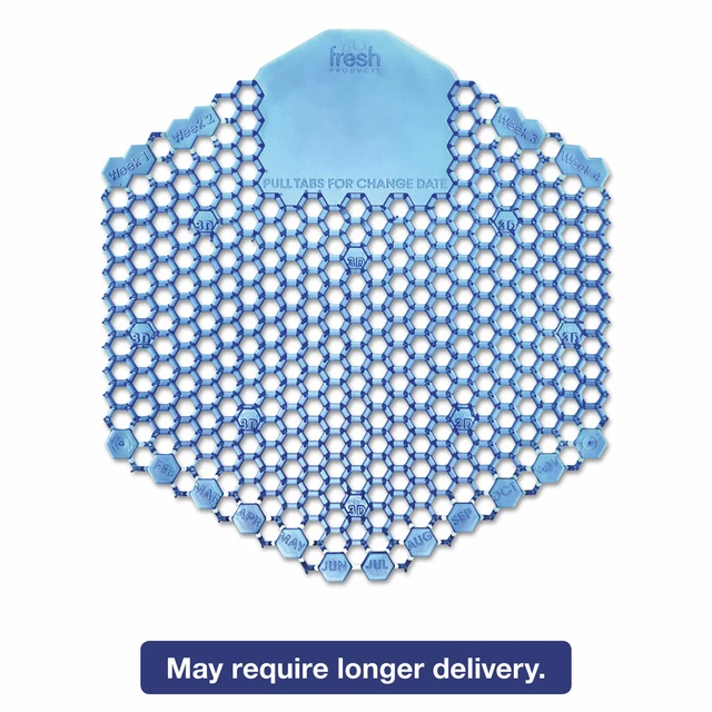 FRESH PRODUCTS Wave 3D Urinal Deodorizer Screen Blue Cotton Blossom 10/Box 60