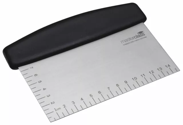 Masterclass Professional Heavy Duty Dough Scraper Cutter & Measuring Guide