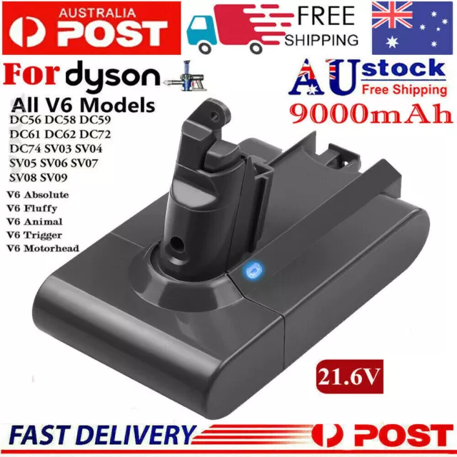 21.6V 9.0Ah Battery for Dyson Absolute V6 DC58 DC59 DC61 DC62 D72 DC74 BC683 AU 3