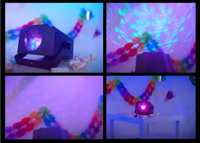 Party Fun Lights RGB LED Moonflower Disko Projektor Partyleuchte Sounderkennung 3