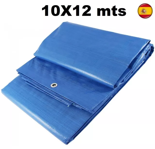 Toldo Lona Cubierta protector de 10X12 Mts POLIETILENO Impermeable reforzado