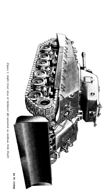 172 page 1950 M2 TANK-MOUNTING BULLDOZER Operator & TM Technical Manual on CD