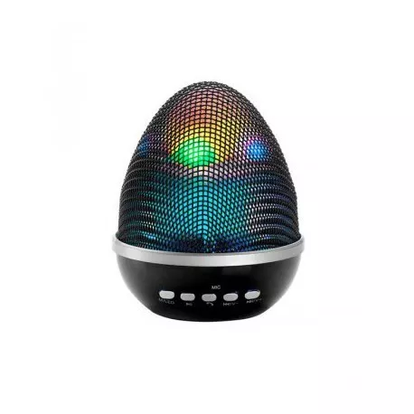 Mini enceinte bluetooth led, 4 coloris Noir