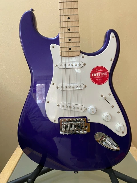 Squier fsr bullet stratocaster sales in metallic purple