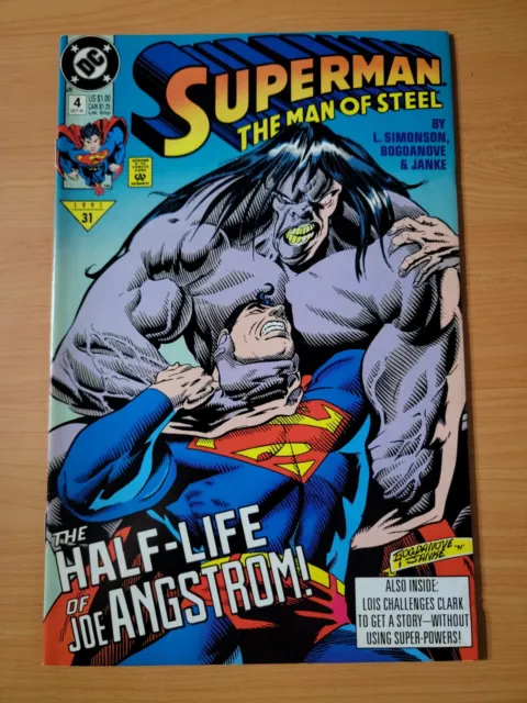 Superman The Man of Steel #4 Direct Market Edition ~ NEAR MINT NM ~ 1991 DC
