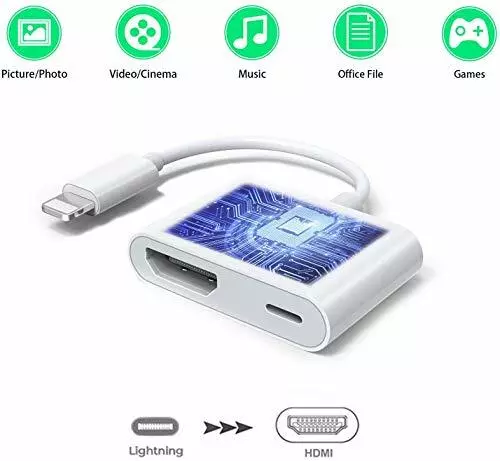 For Apple iPad iPhone Lightning to HDMI Digital TV AV Adapter 1080P HDMI Cable.