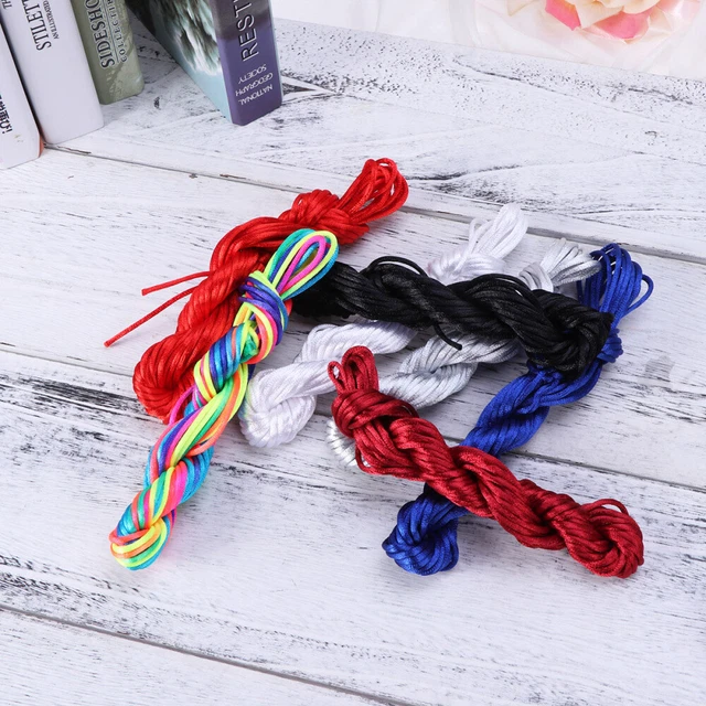 12 piezas Cuerdas de nailon Pulseras Aleta Arte Joyería Cuerda