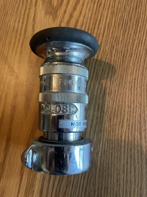 Elkhart L-205-B Brass Rubber Nose Portable Spray Fire Hose Nozzle