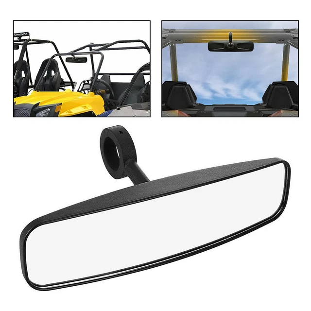 Specchietto retrovisore largo 1,75" UTV nero permanente moto adatto per Kymco UTV