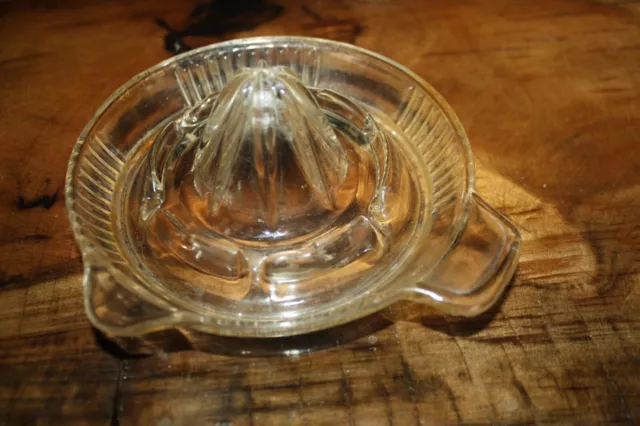 Pink Depression Glass Hand Held Juicer Vintage Kitchen Tool Gadget Fruit