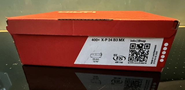 HILTI Betonnagel, 400 Stück je Pack X-P 24 B3 MX B3 #2156218 Neu