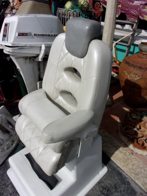 Hydrasports Custom Boat Helm seat, flip up bolster, adjustable arm rest, used