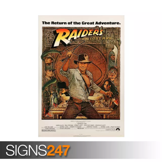 Indiana Jones Raiders Of The Lost Ark Harrison Ford (Zz259) Movie Poster