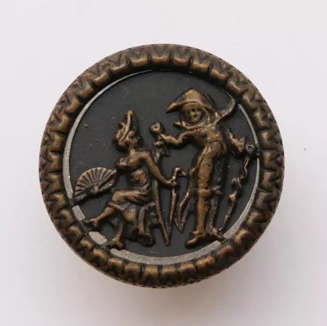 Bouton ancien - Merveilleuse et Incroyable - 27 mm - Picture Button