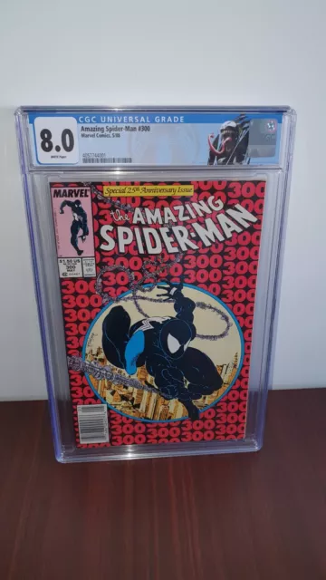 Amazing Spider-Man 300 8.0 WP CGC Origin And 1st Full App Of Venom Newsstand