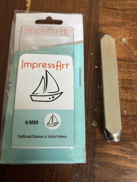 Sello de diseño de velero usado Impressart 6 mm para oro/plata/cobre/aluminio