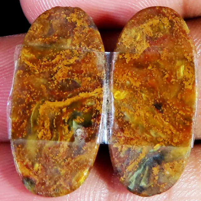 24.60 CT Naturel Doré Pietersite Paire Gemme, Forme Ovale (11x24x3 MM) Dp _295 2