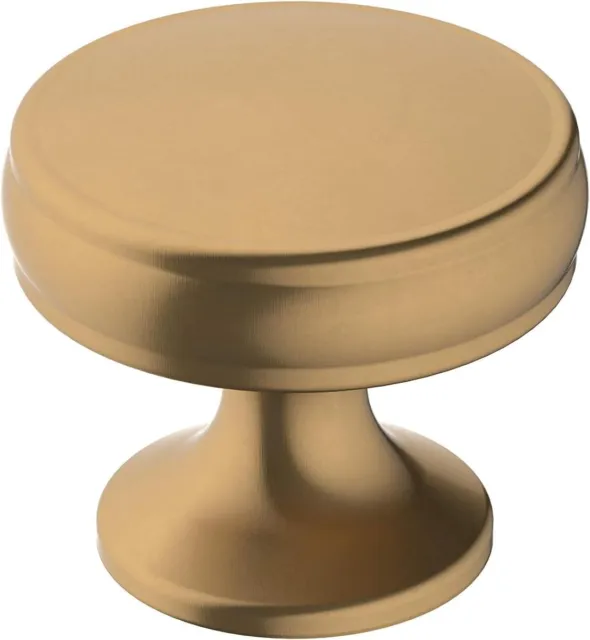 champagne bronze cabinet knob hardware mushroom amerock renown mushroom 1 1/4"