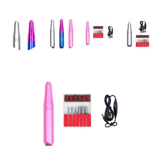 1 set filetto unghie elettrico comoda impugnatura esfoliante 35000 giri unghie riutilizzabili