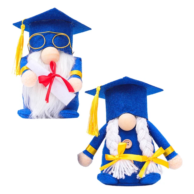 2pcs Abschlussgnom Plüsch und Frau Swedish Gnome für 2022 Abschlussfeier