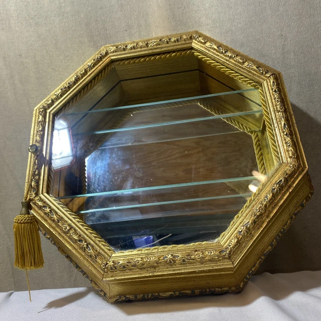 Italian hand made wall curio cabinet