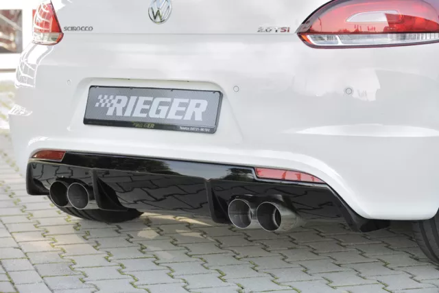 Rieger CUP Diffusor SCHWARZ für VW Scirocco 3 III R Line Heck Ansatz DER R+L