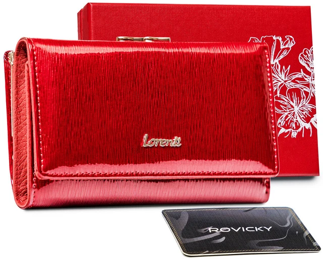 Portefeuille compact en cuir avec porte-monnaie externe avec ver d'oreille - Lor