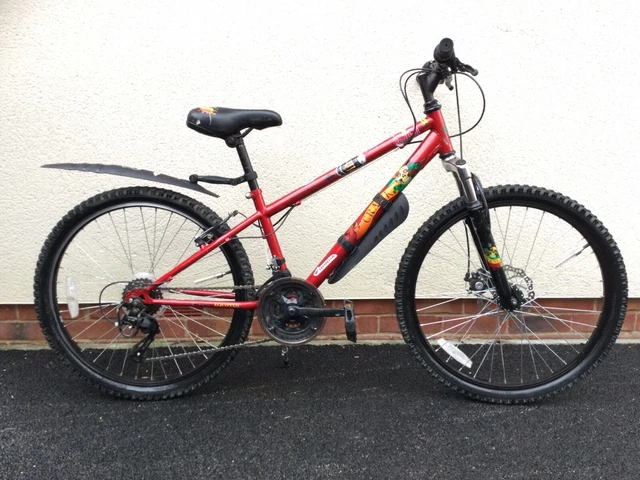 BOYS RED APOLLO Crank Mountain Bike 24 Wheels 18 Speed
