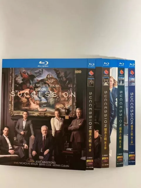 Succession:Season 1-4 TV Series Blu-Ray DVD BD 8 Disc All Region Box Set