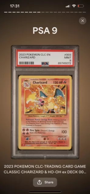 PSA 10 Charizard 003/034 CLC English Pokemon Trading Card Game Classic 2023