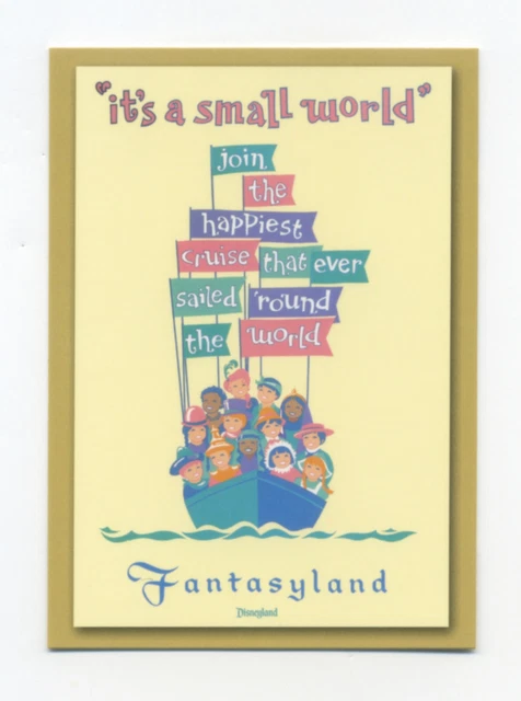 2005 Upper Deck Disneyland 50th Anniv Poster IT'S A SMALL WORLD DL-88