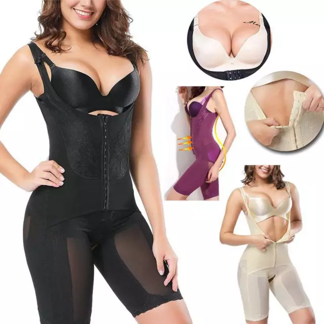 Damen Full Body Shaper Miederhose Bauchweggürtel Abnehmen Shapewear Korsett DE