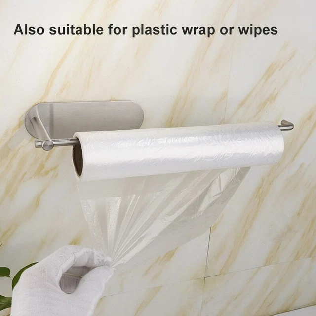 Soporte para toallas de papel de cocina estante de papel película fresca estante colgante de pared