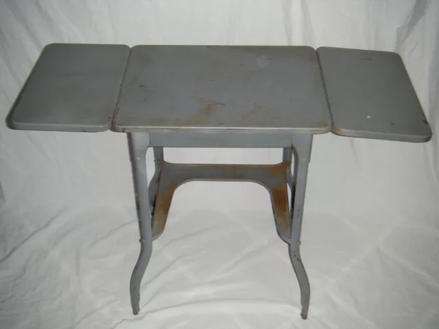 Vintage Metal Industrial Typewriter Desk Stand Drop Leaf Table Vintage Metal Industrial Typewriter Desk Stand Drop Leaf Table