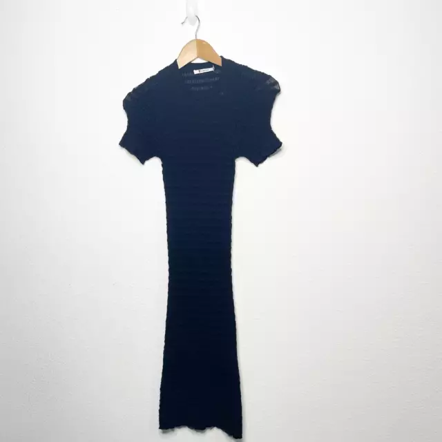 T By Alexander Wang Women’s Black Stretch Knit Midi Dress Size XS