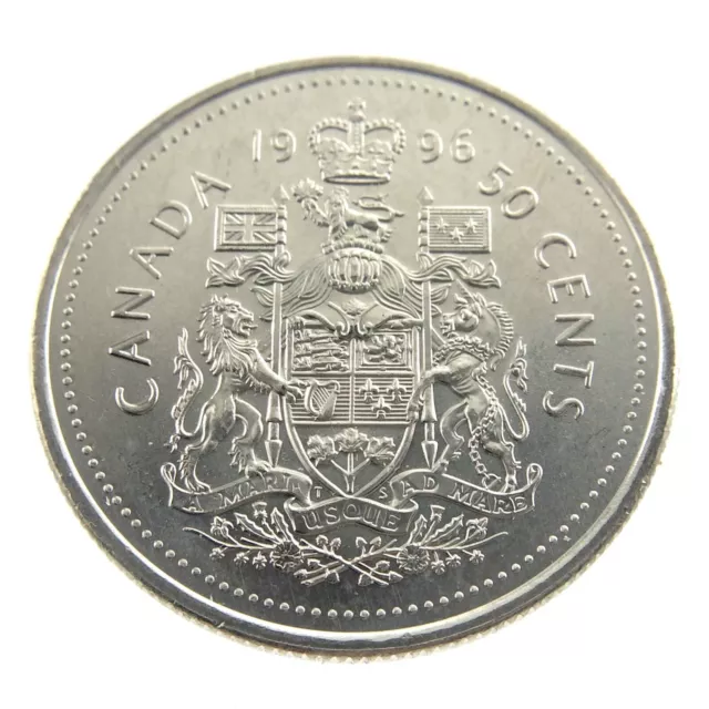 1996 Canada 50 Fifty Cents Half Dollar Canadian Brilliant Uncirculated Coin F459