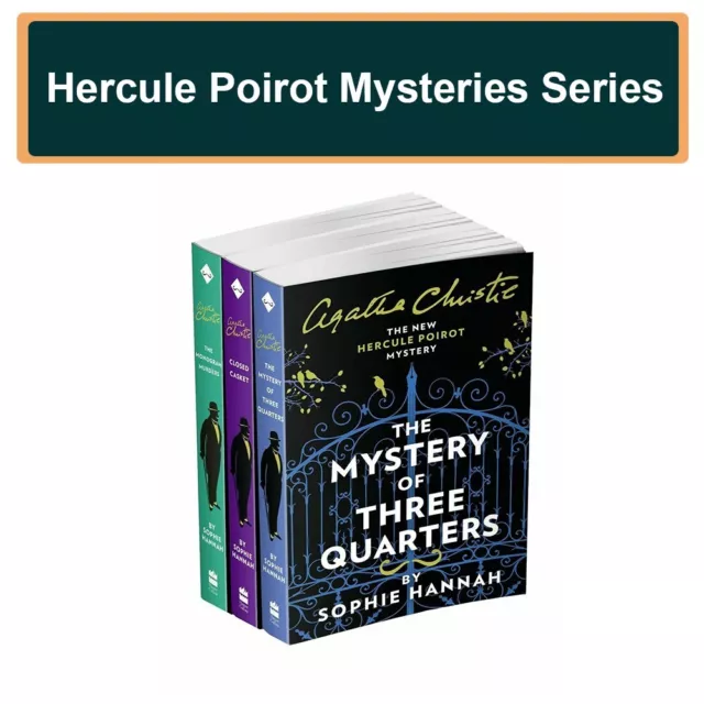 Agatha Christie Hercule Poirot Mysteries 3 Books Collection Set by Sophie Hannah