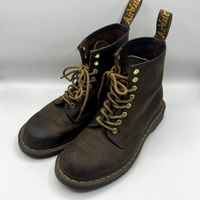 1460 crazy horse leather lace up boots