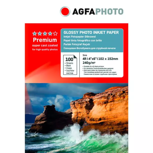 AgfaPhoto Premium Photo Glossy Paper 240 g 10x15 cm 100 Blatt Druckerpapier