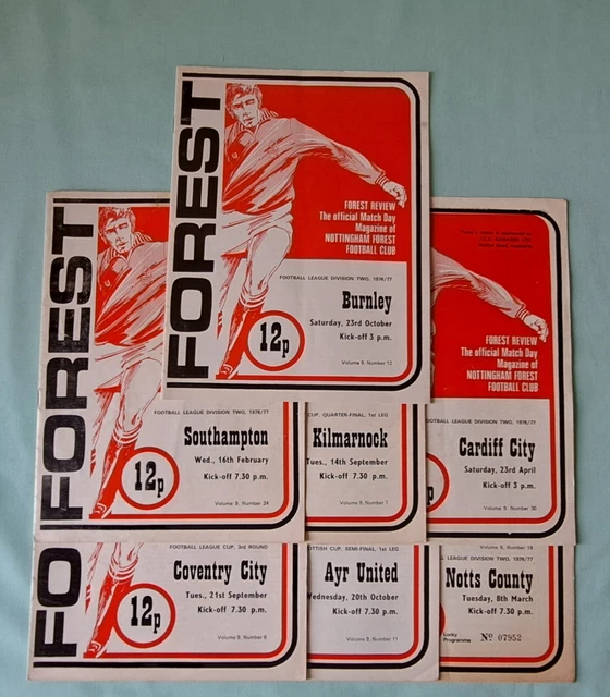14 X 1973-74 Nottingham Forest Home Collectable Football Programmes £10 ...